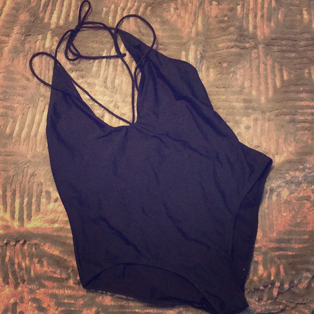ASOS Motel Fire Cut Out Swim Suit